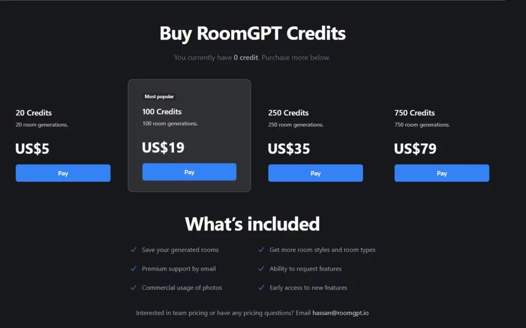 RoomGPT price